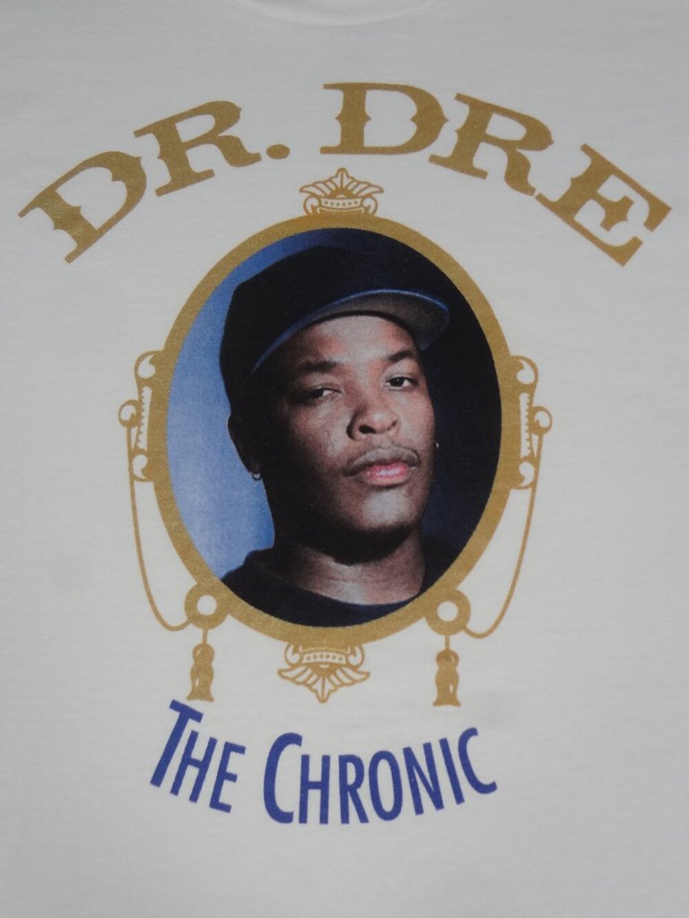 DR DRE THE CHRONIC CLASSIC RAP ABLUM COVER - WHITE XL T-SHIRT L993